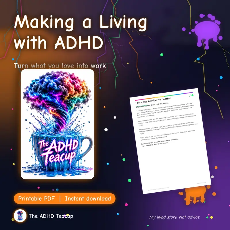 Making a Living with ADHD, workbook cover